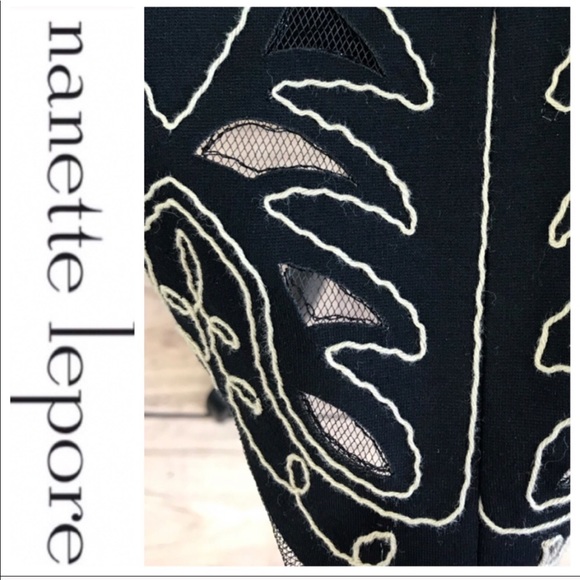 💕SALE Nanette Lepore Black Strapless Cutout Dress - Picture 6 of 8